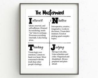Identity verify Etsy picture relating to Myers Briggs Test Printable known as Persona check Etsy